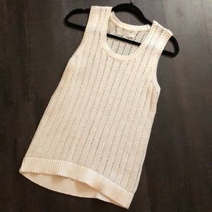 LOFT | White Sleeveless Sweater.